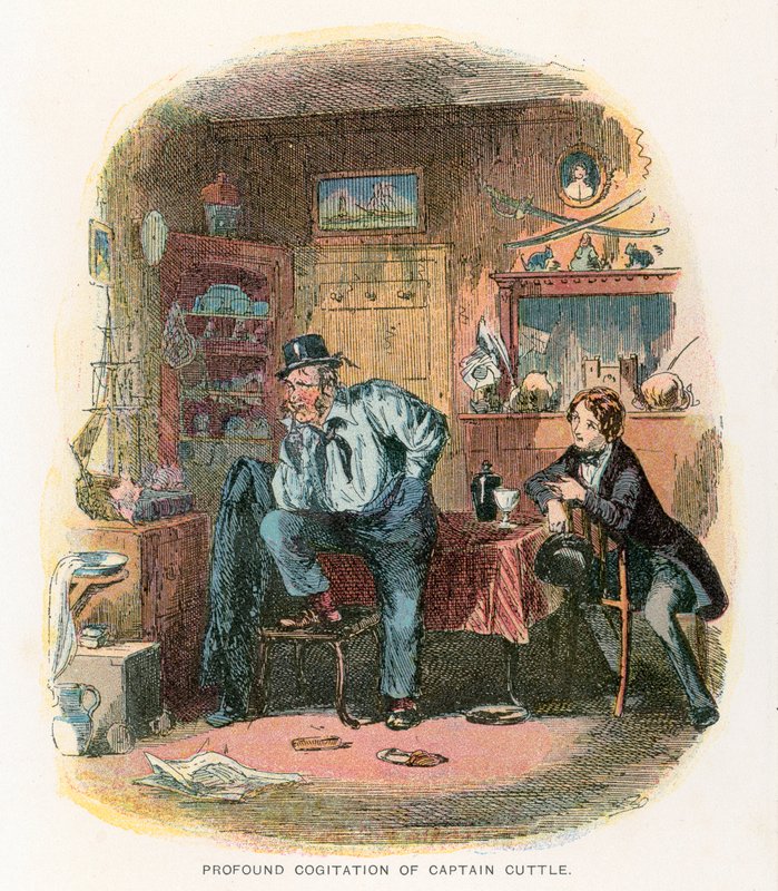Ilustracja do Dombey i Son autorstwa Hablot Knight Browne