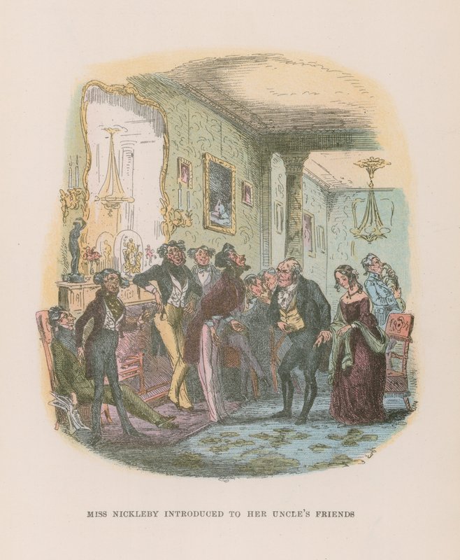 Ilustracja do filmu Nicholas Nickleby autorstwa Hablot Knight Browne