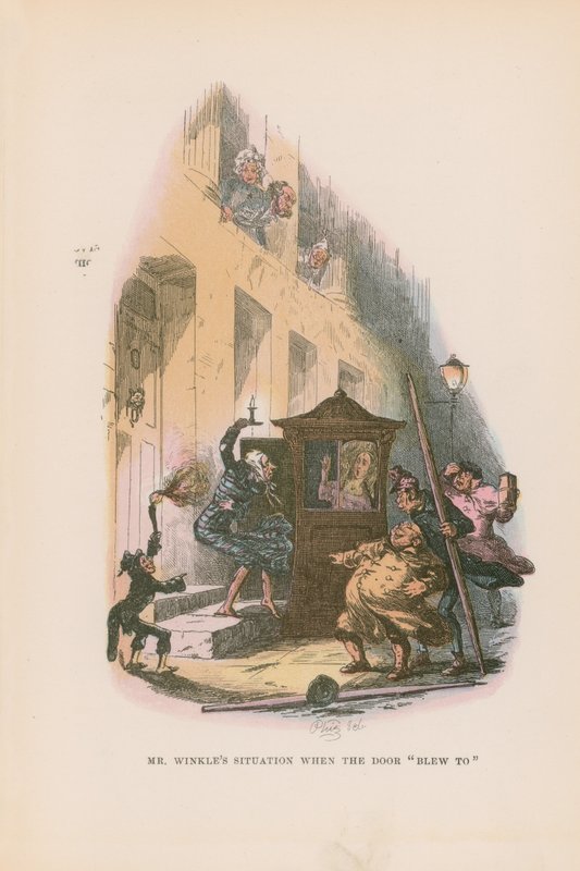 Ilustracja do dokumentów Pickwicka autorstwa Hablot Knight Browne