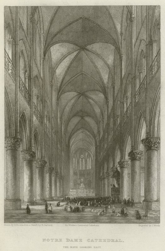 Katedra Notre Dame, Nawa patrząca na wschód autorstwa Hablot Knight Browne