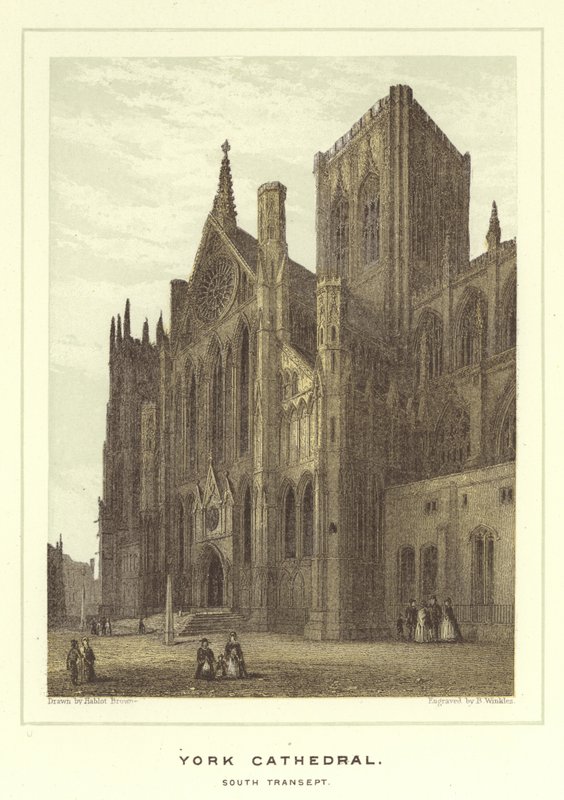 Katedra w Yorku, południowy transept autorstwa Hablot Knight Browne