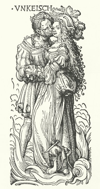 Pożądanie: jeden z siedmiu grzechów głównych (rycina) autorstwa Hans (after) Burgkmair