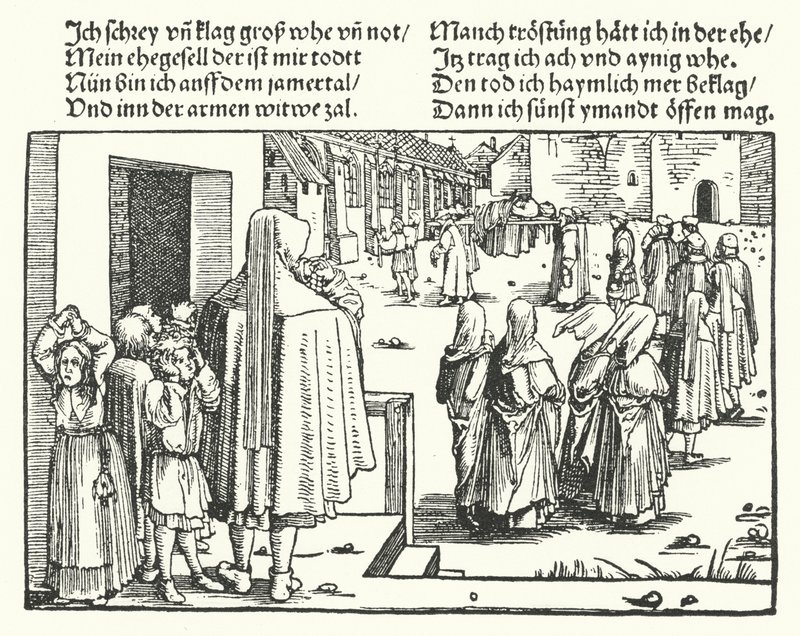 Pogrzeb głowy rodziny (rycina) autorstwa Hans (after) Burgkmair