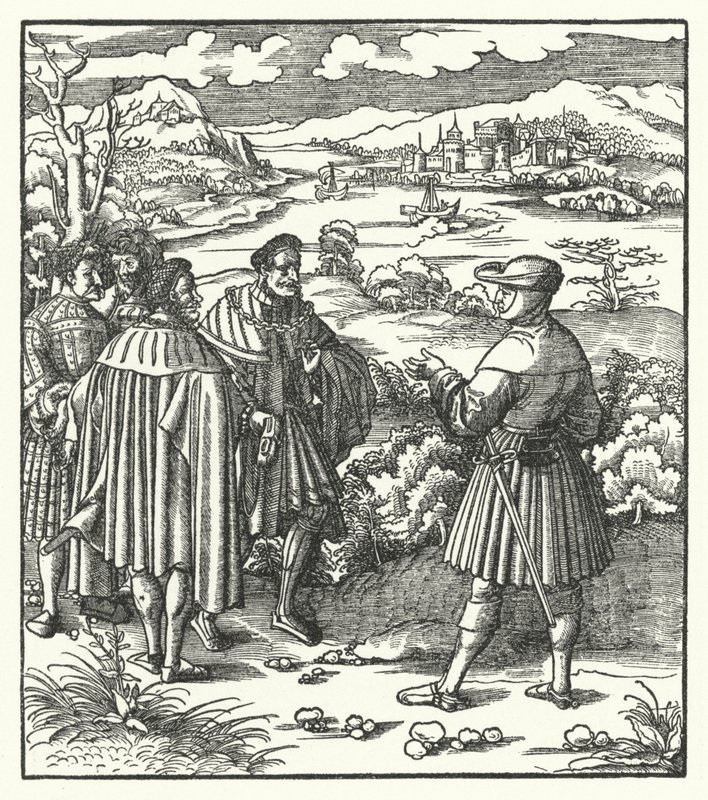 Cesarz Maksymilian I, c1496 (rycina) autorstwa Hans (after) Burgkmair