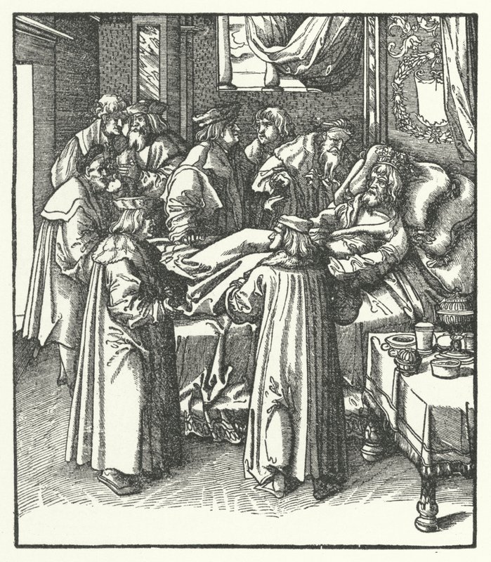 Śmierć cesarza Fryderyka III autorstwa Hans (after) Burgkmair