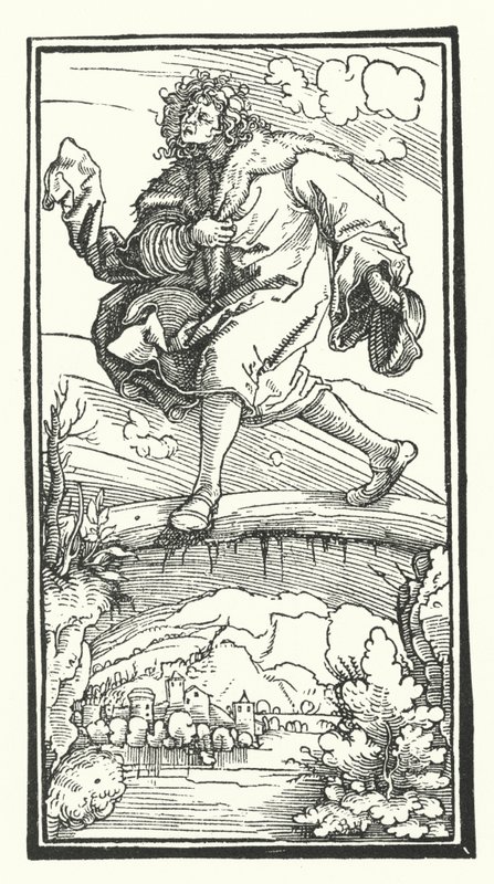 Drzeworyt z De Remediis Giantum Fortunae (Środki zaradcze na szczęście i wstręt) Petrarki (rycina) autorstwa Hans (after) Burgkmair