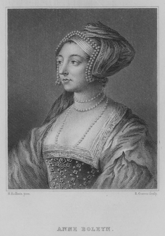 Anna Boleyn (Grawerowanie) autorstwa Hans (after) Holbein the Younger