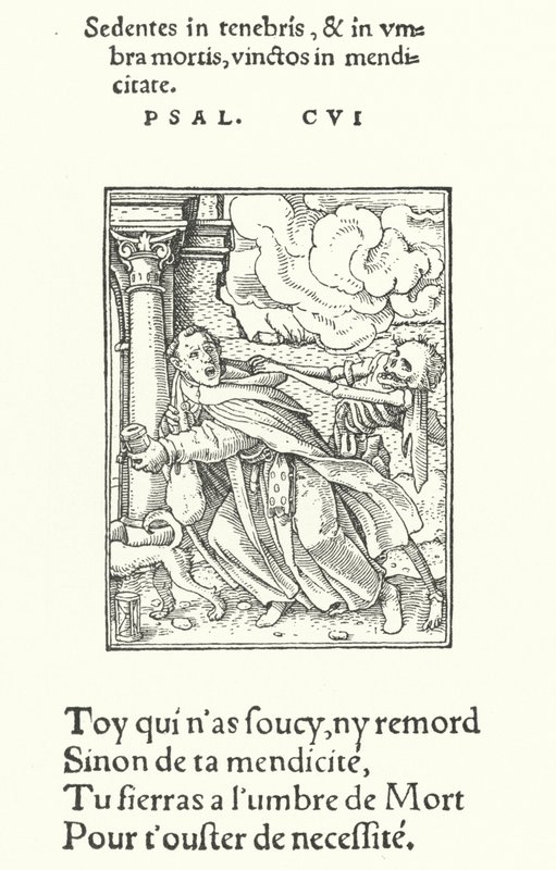 Żebraczy zakonnik lub mnich (rycina) autorstwa Hans (after) Holbein the Younger