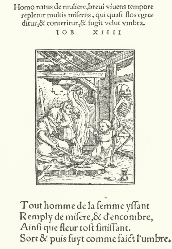 Matka i małe dziecko (rycina) autorstwa Hans (after) Holbein the Younger