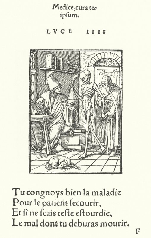 Lekarz (grafika) autorstwa Hans (after) Holbein the Younger