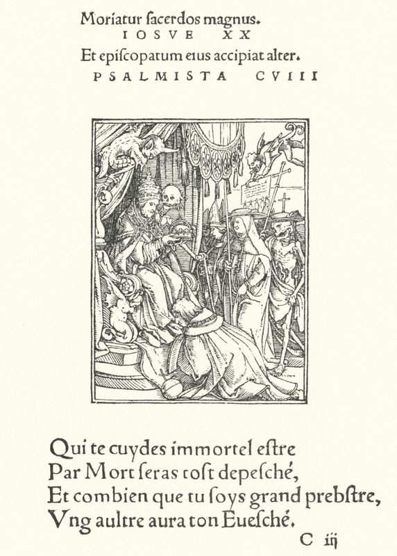 Papież (rycina) autorstwa Hans (after) Holbein the Younger