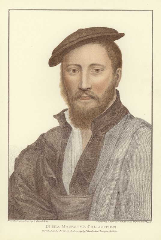 Anonimowy mężczyzna (akwatinta) autorstwa Hans Holbein der Jüngere