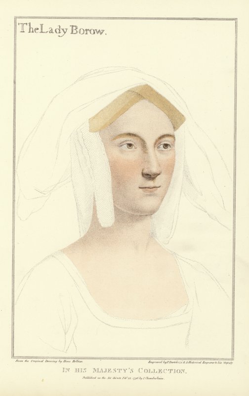 Katarzyna, Lady Borough (akwatinta) autorstwa Hans Holbein der Jüngere