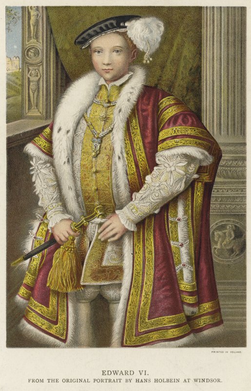 Król Edward VI Anglii i Irlandii autorstwa Hans Holbein der Jüngere