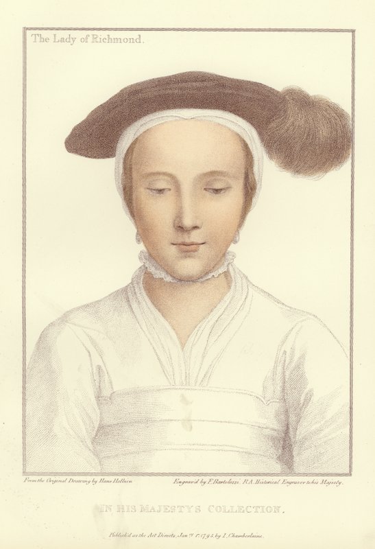 Mary FitzRoy, księżna Richmond i Somerset (akwatinta) autorstwa Hans Holbein der Jüngere