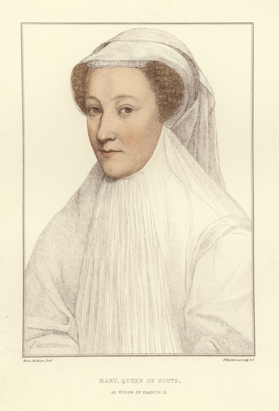 Maryja Królowa Szkotów (akwatinta) autorstwa Hans Holbein der Jüngere