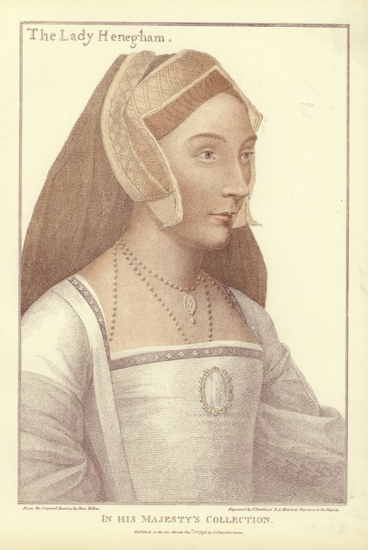 Maryja, Lady Henegham (akwatinta) autorstwa Hans Holbein der Jüngere