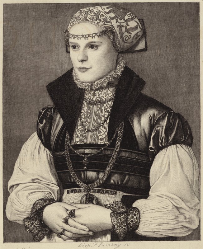 Portret kobiety w XVI-wiecznej odzieży autorstwa Hans Holbein der Jüngere