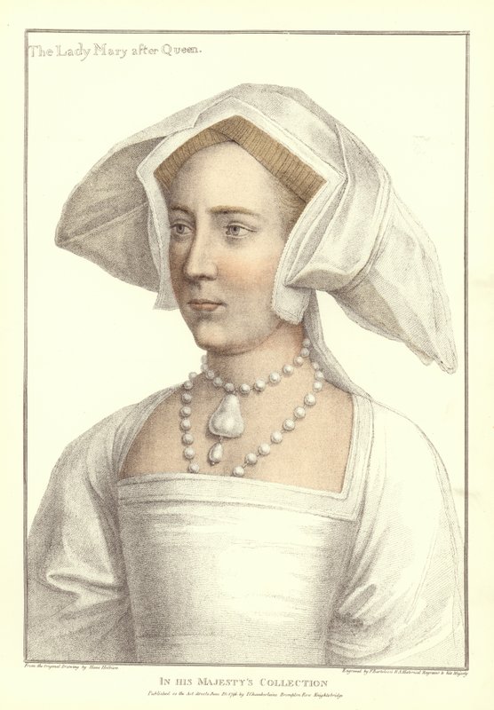 Queen Mary I Anglii i Irlandii (akwatinta) autorstwa Hans Holbein der Jüngere