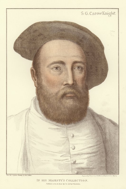 Sir George Carew (akwatinta) autorstwa Hans Holbein der Jüngere
