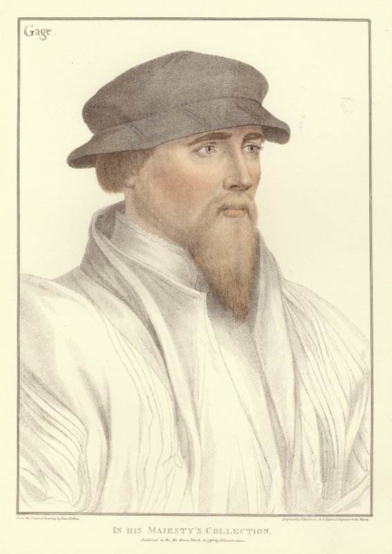 Sir John Gage (akwatinta) autorstwa Hans Holbein der Jüngere