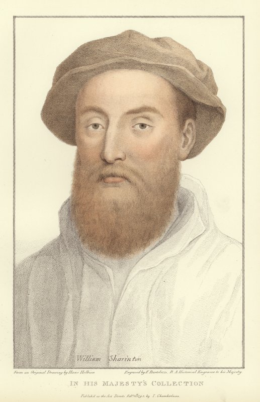 Sir William Sharington (akwatinta) autorstwa Hans Holbein der Jüngere