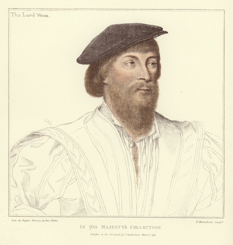 Thomas Vaux, 2. baron Vaux z Harrowden (akwatinta) autorstwa Hans Holbein der Jüngere
