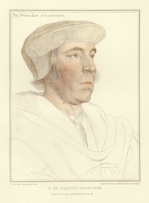 William FitzWilliam, hrabia Southampton (akwatinta) autorstwa Hans Holbein der Jüngere