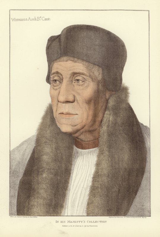 William Warham, arcybiskup Canterbury (akwatinta) autorstwa Hans Holbein der Jüngere