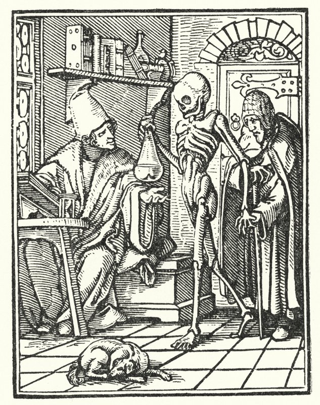 Śmierć i lekarz autorstwa Hans Holbein der Jüngere