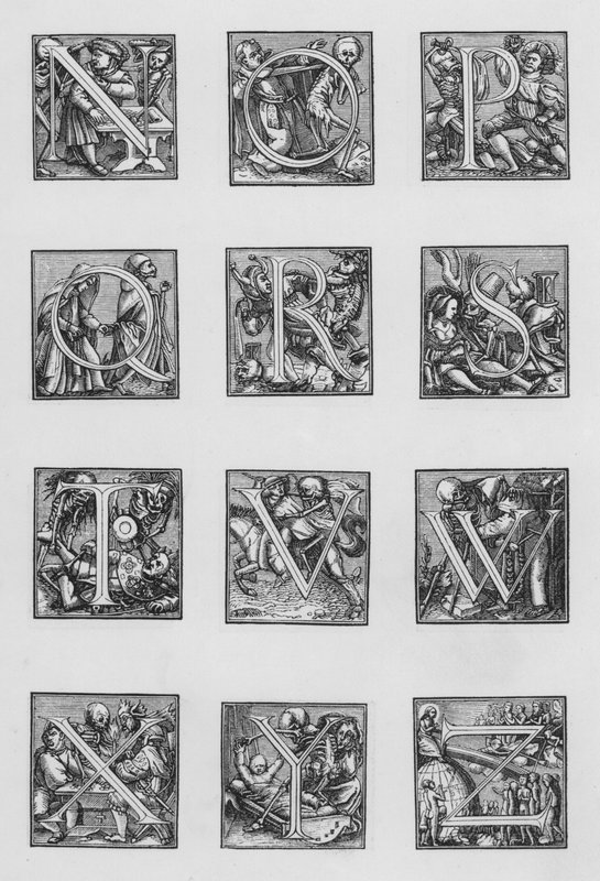 Alfabet Holbeina autorstwa Hans Holbein der Jüngere