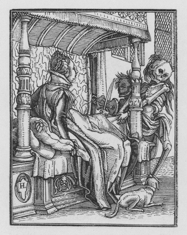 Taniec śmierci Holbeina: księżna autorstwa Hans Holbein der Jüngere