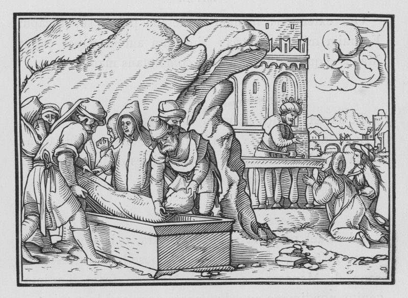 Śmierć Józefa, Genesis L, 26 autorstwa Hans Holbein der Jüngere