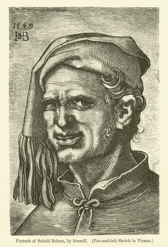 Autoportret niemieckiego malarza i grafika Sebalda Behama autorstwa Hans Sebald Beham