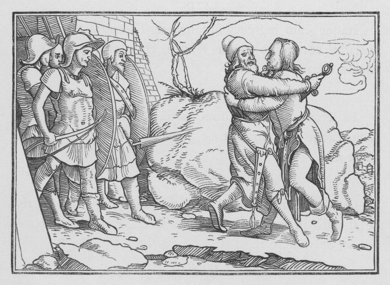 Amasa zostaje zabity przez Joaba, 2 Samuela XX, 10 autorstwa Hans after Holbein the Younger