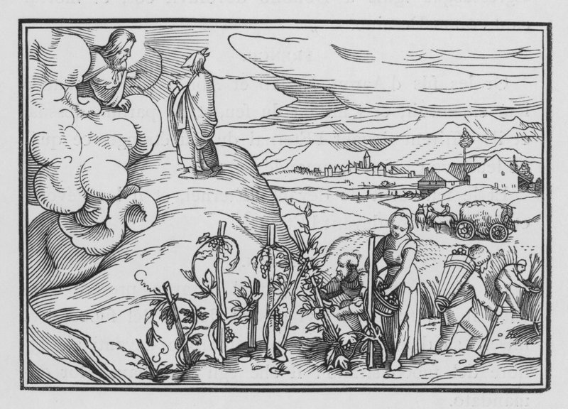 Niektóre prawa moralne i ceremonialne nakazane przez Boga, Księga Kapłańska XIX, 1, 2 autorstwa Hans after Holbein the Younger