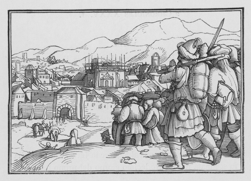 Cyrus przywraca naczynia świątyni, Ezdrasz I, 6 autorstwa Hans after Holbein the Younger
