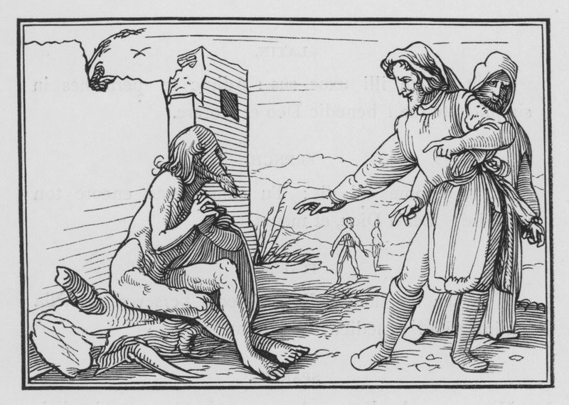 Elifaz upomina Hioba za usprawiedliwienie się, Hiob XV, 1, 2 autorstwa Hans after Holbein the Younger