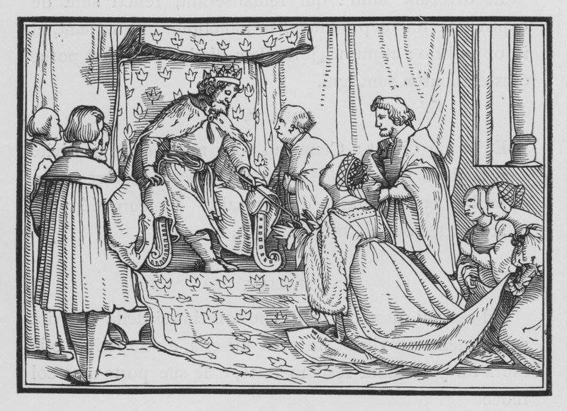 Estera jest koronowaną królową, Estera II, 17 autorstwa Hans after Holbein the Younger