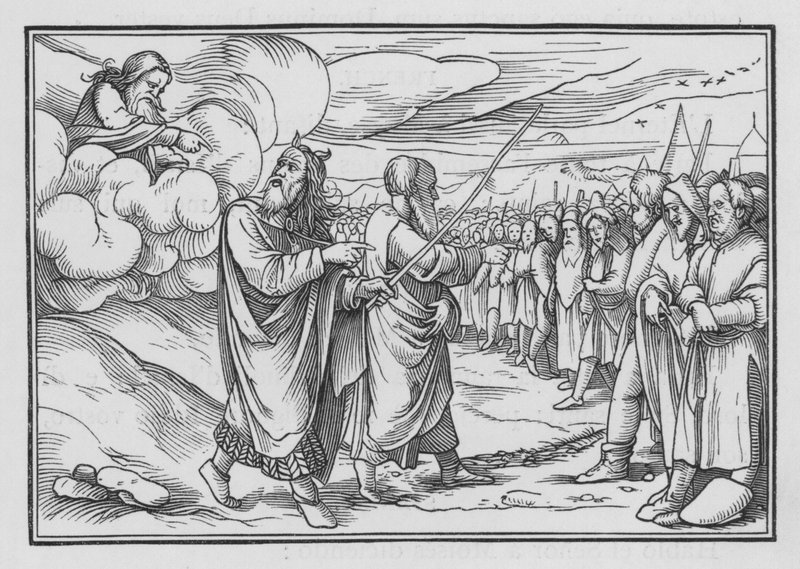 Bóg nakazuje Mojżeszowi policzyć lud, Liczby I, 19 autorstwa Hans after Holbein the Younger