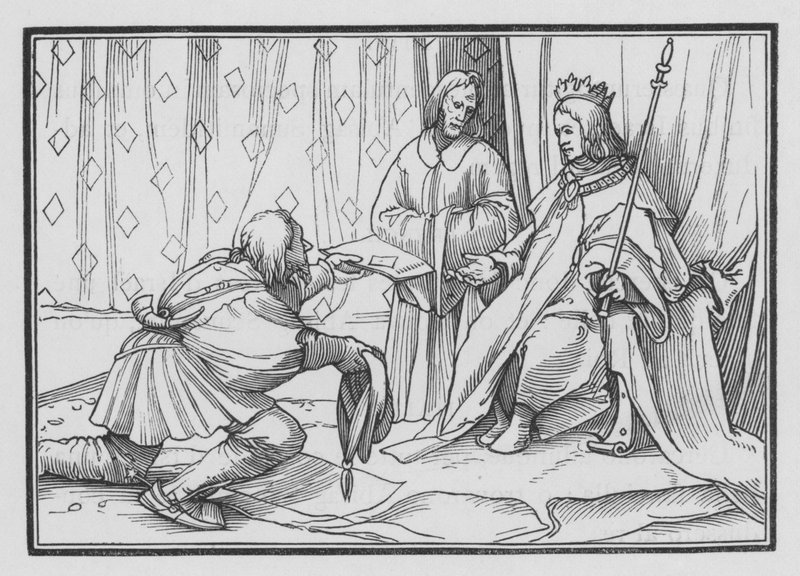 Hiram Sendeth pogratulował Salomonowi, 1 Królów V, 1 autorstwa Hans after Holbein the Younger