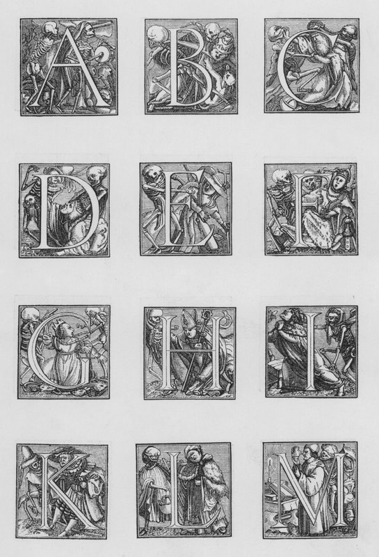 Alfabet Holbeinsa autorstwa Hans after Holbein the Younger