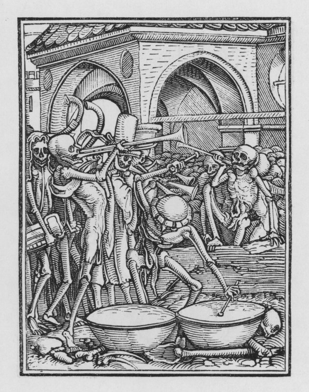 Taniec śmierci Holbeina: cmentarz autorstwa Hans after Holbein the Younger