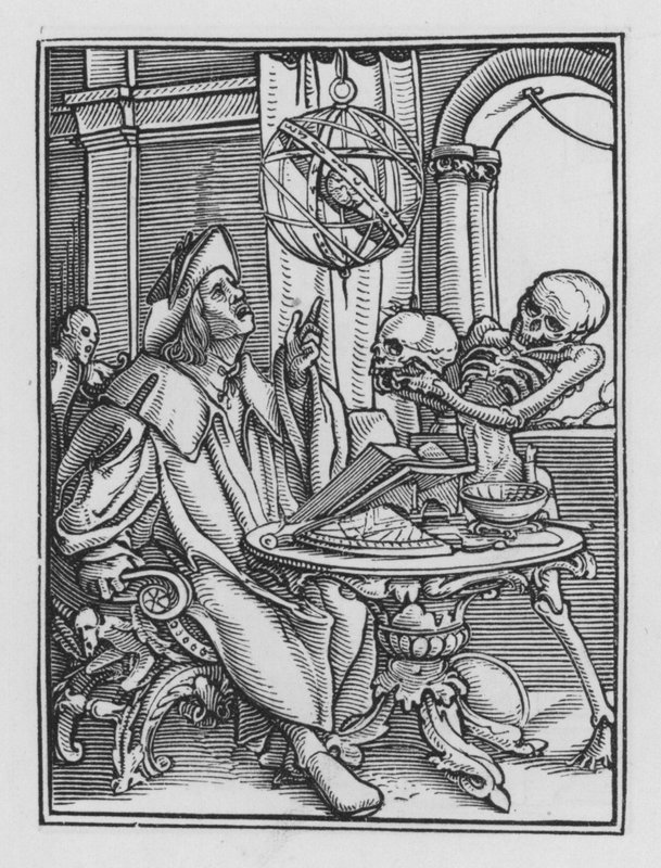 Taniec śmierci Holbeina: astrolog autorstwa Hans after Holbein the Younger