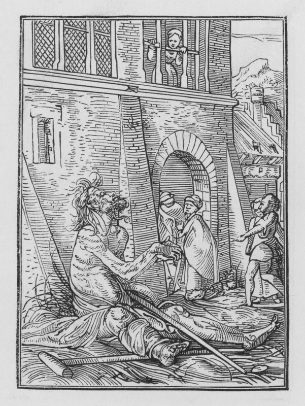 Taniec śmierci Holbeina: Żebrak autorstwa Hans after Holbein the Younger