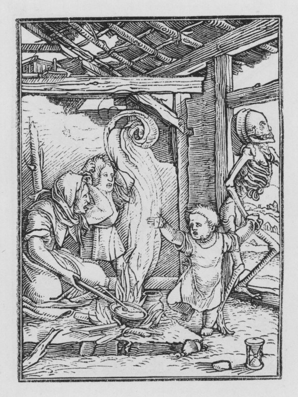 Taniec śmierci Holbeina: Dziecko autorstwa Hans after Holbein the Younger
