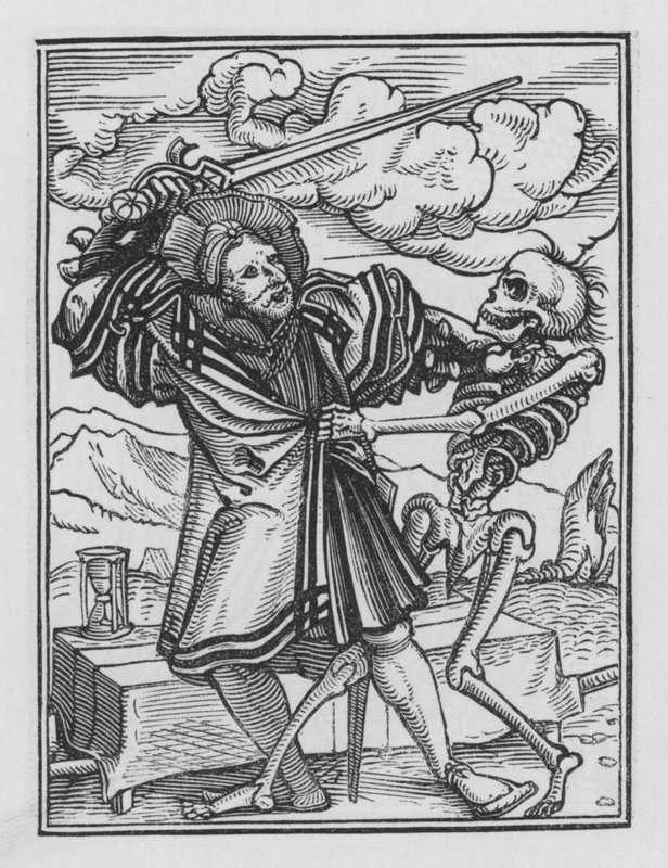 Taniec śmierci Holbeina: dżentelmen autorstwa Hans after Holbein the Younger