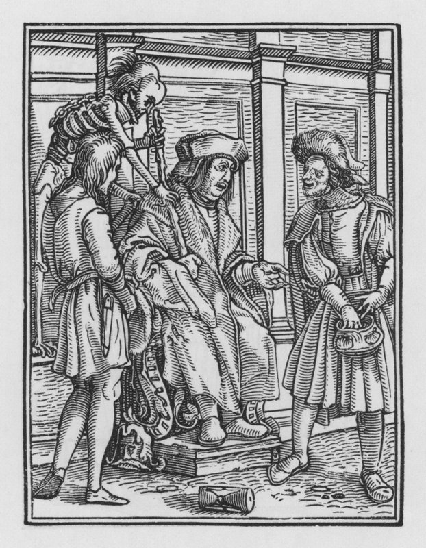 Taniec śmierci Holbeina: Sędzia autorstwa Hans after Holbein the Younger