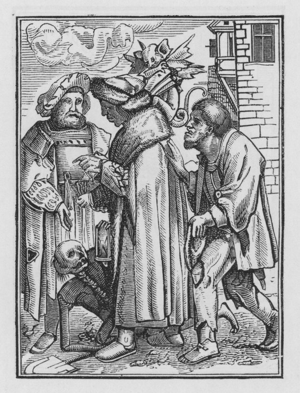 Taniec śmierci Holbeina: Sędzia autorstwa Hans after Holbein the Younger