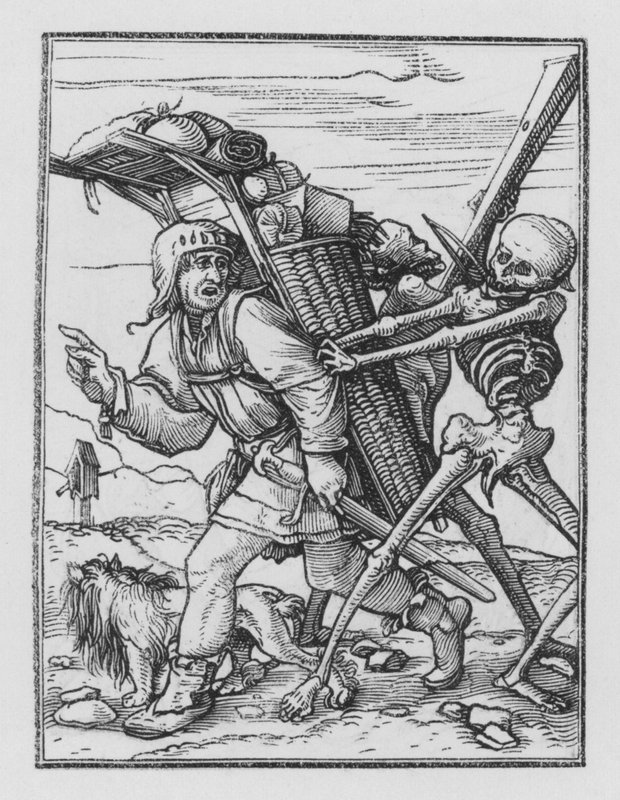 Taniec śmierci Holbeina: Pedlar autorstwa Hans after Holbein the Younger